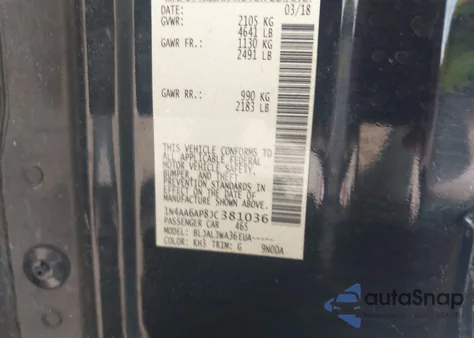 2018 Nissan Maxima 3.5 Sv z USA, uszkodzony, nr VIN 1N4AA6AP8JC381036